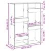 VidaXL Bibliothèque chêne sonoma 100x33x135 cm bois d'ingénierie, étagère à livres, étagère de rangement, armoire 3309386