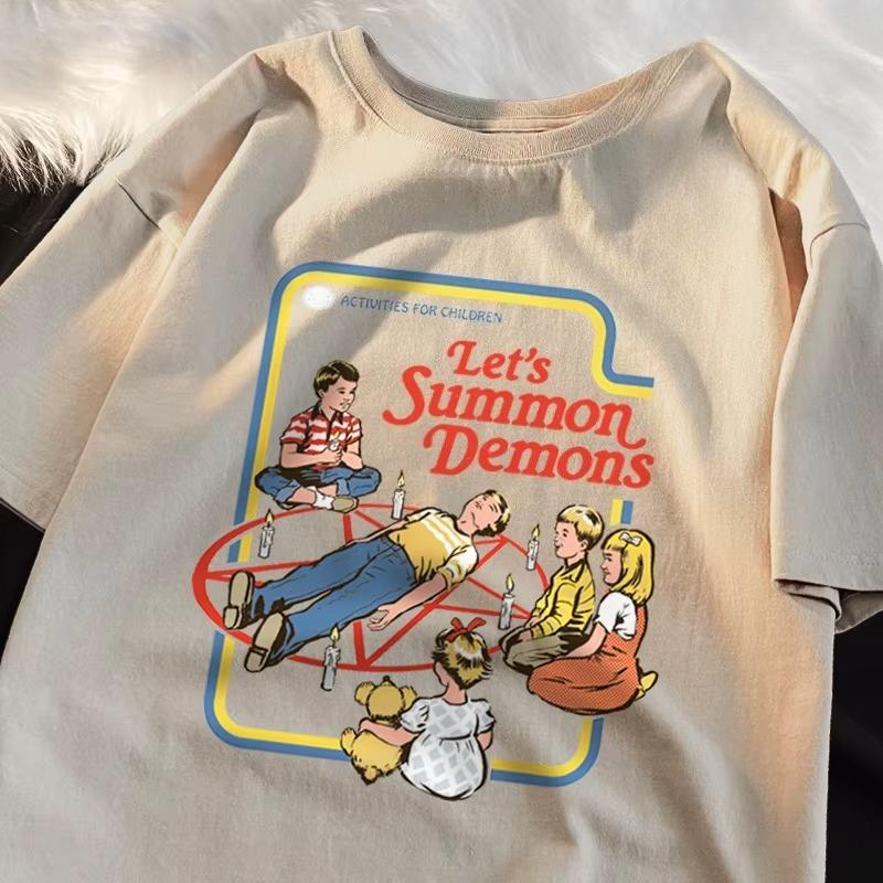 Lets Summon Demons Master Tshirt Unisex Fashion Casual Tee Clothes Tshirt Hip Hop Breathable Tshirt Cotton Male Clothes