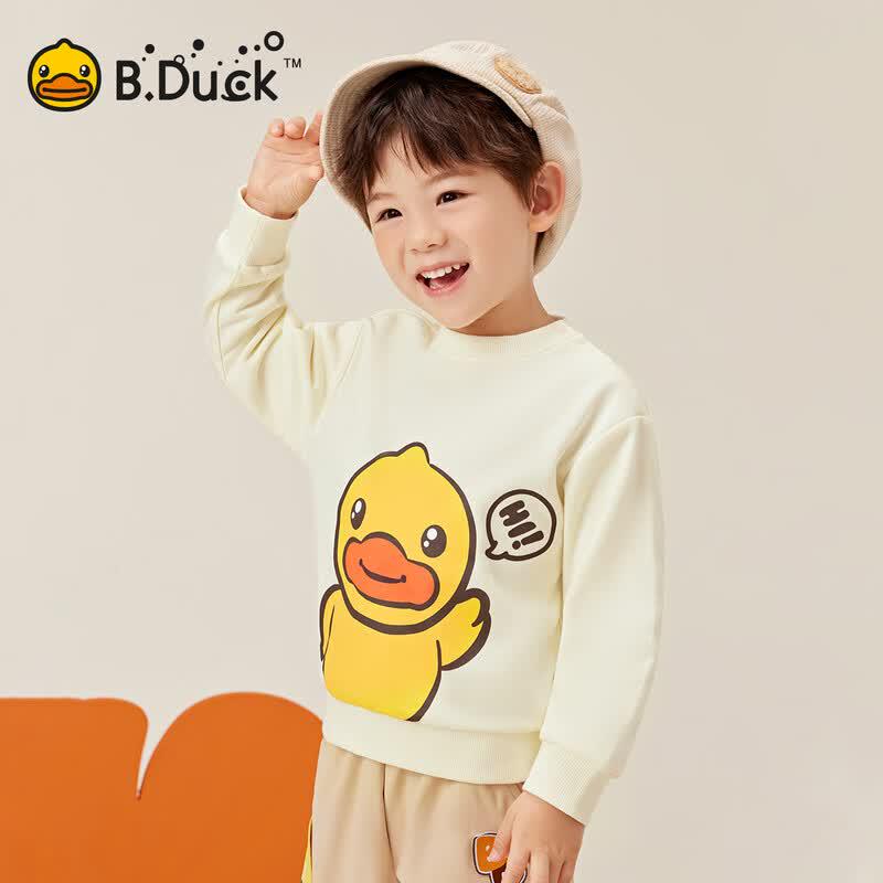 B.Duck Boys' Long Sleeve Pullover Sweatshirt