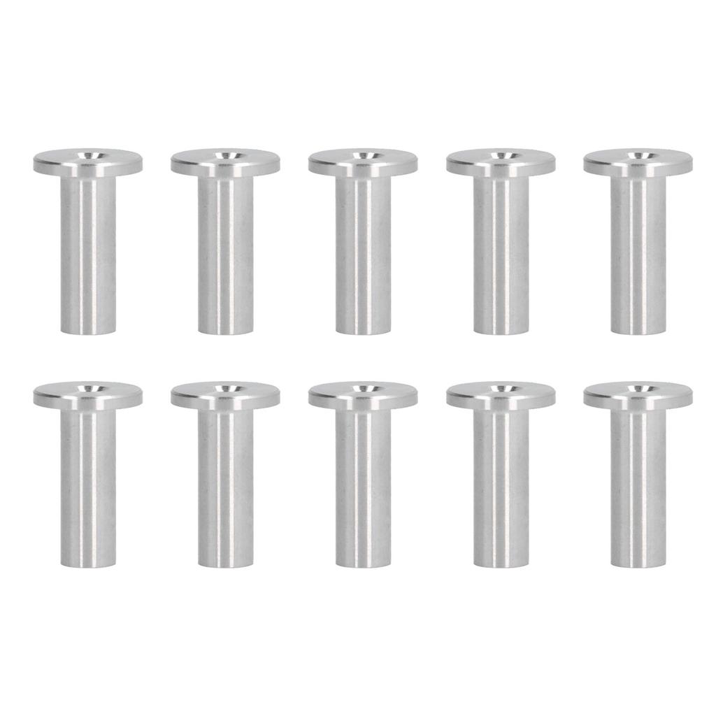 10Pcs Stainless Steel Protector Sleeves High Tensile Strength Anti Fatigue Weatherproof Cable Railing Protector Sleeves