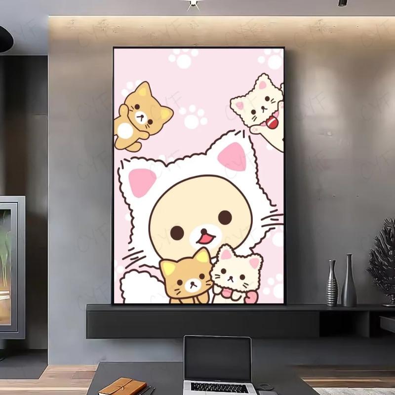 

Популярный мультяшный плакат Рилаккума HD арт липкий на стену водонепроницаемый для дома гостиной спальни бара эстетическое украшение 21cm×30cm NoFrame