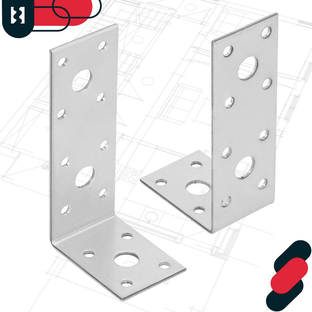 KOTARBAU® Carpenter's Angle Construction Connector Stainless Steel Galvanized 100 x 50 x 35 MM
