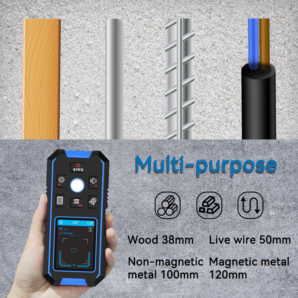NOYAFA NF-518 Wall Scanner Metal Detector LCD Display Detect Metal Wood AC Live Wire Copper Multifunction Stud Finder