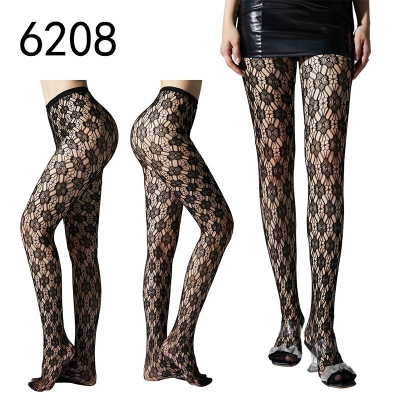 Women Lace Patterned Tights Fishnet Stockings Pantyhose Patterned Net Stockings Pantyhose for Raves Party Club Costumes