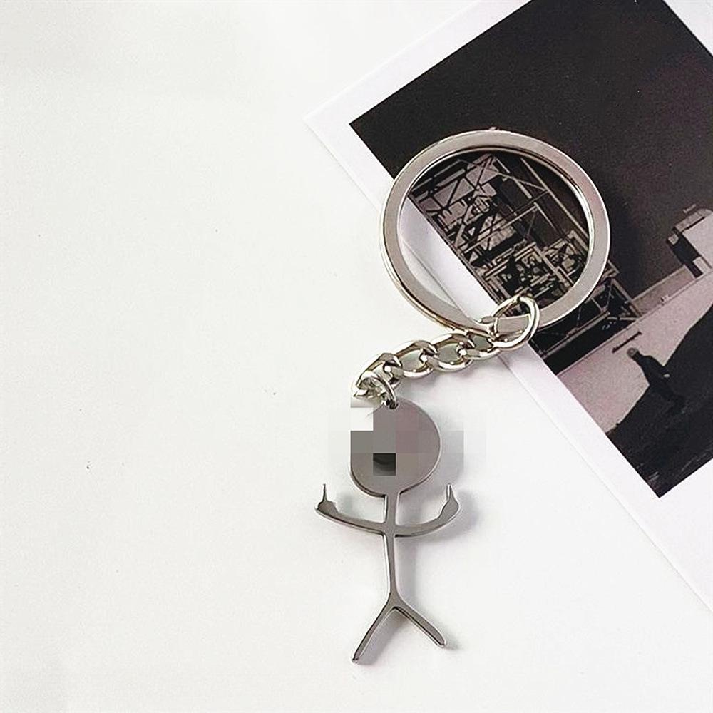 

Причудливый брелок в виде сердца и среднего пальца Stickman - персонализированный парный брелок на сумку