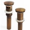 Bathroom Vessel Pop Up Sink Drain Strainer, Flip Top Stopper for Lavatory Basin, Antique Brass Pop Up Sink Overflow Cover