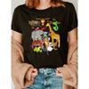 Women's Zoo Animals Print T-Shirt - Short Sleeve Crew Neck Casual Top