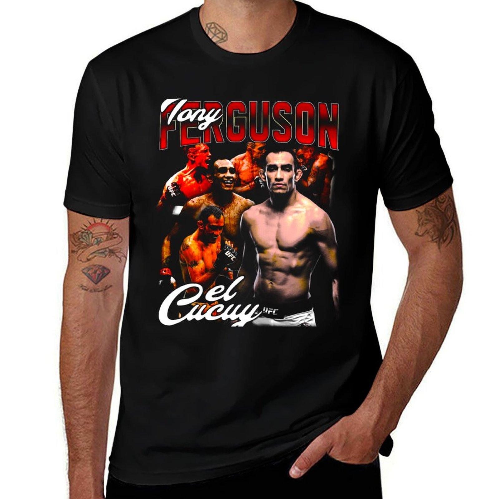

Tony Ferguson El Cucuy Vintage T-Shirt custom t shirt graphic tee shirt mens workout shirts 4XL