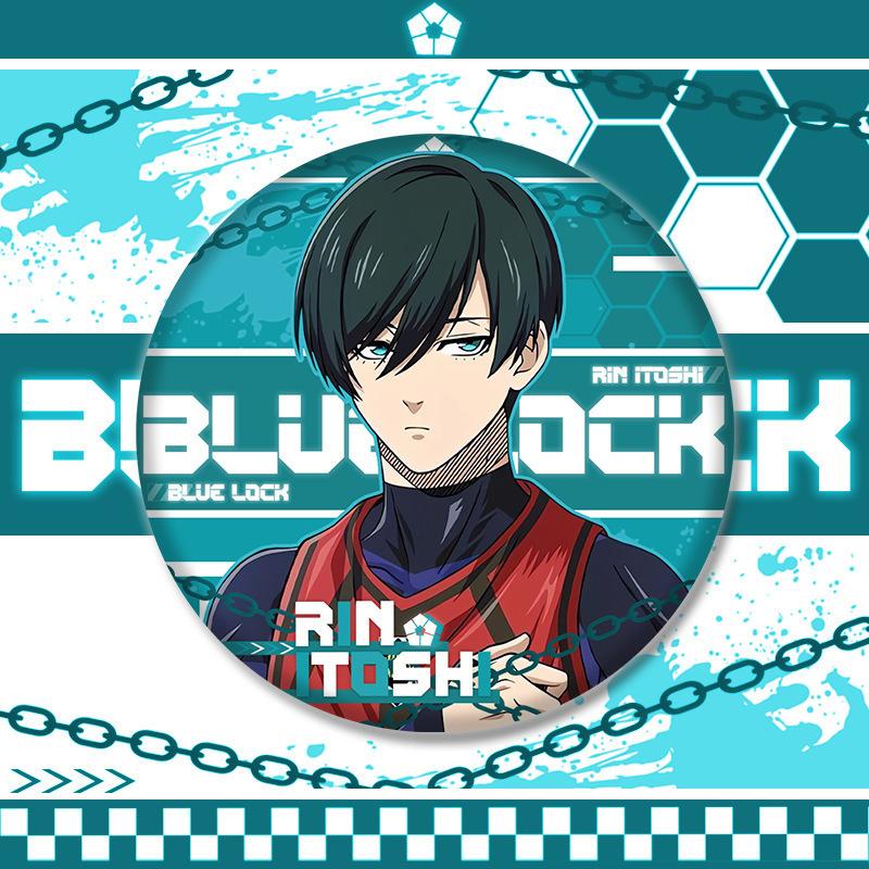 Insignă Dublă Intermitentă Blue Lock 75mm Broșă de Piept Accesorii Cosplay Bijuterii Cadouri