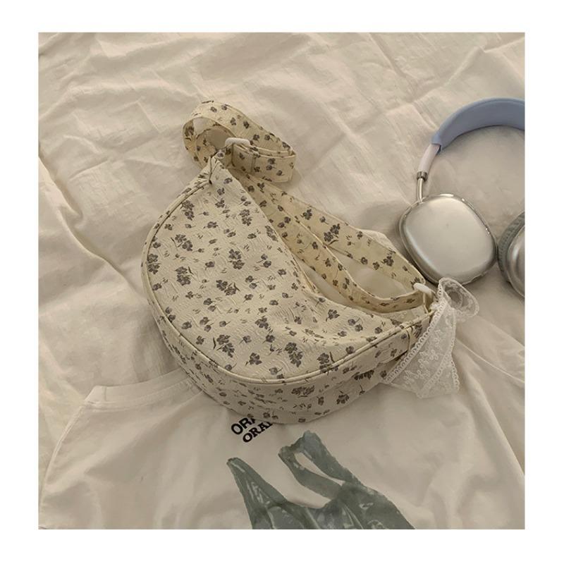 

Женская летняя сумка с цветочным принтом в корейском стиле, сумка через плечо, простая большая вместительная холщовая сумка-седло