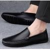 Sommer Herrenschuhe Business Casual Schuhe, Atmungsaktive Lederschuhe Leichte Herren Sojabohnenschuhe, Übergröße Schuhe Mode Weiße Schuhe