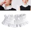 Elegant   Detachable Shirt Collar  Ruffle Trim Adjustable Neckpiece For Spring Outfits
