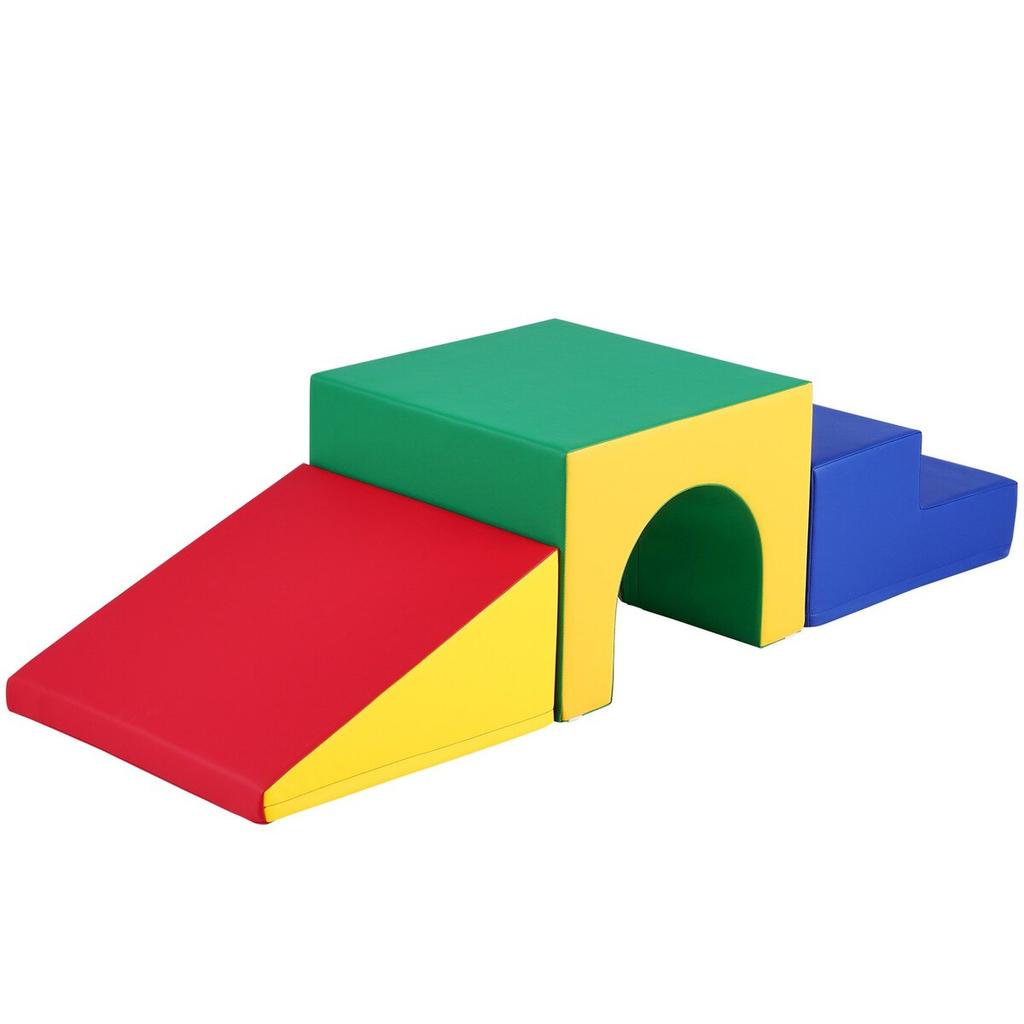 Single Tunnel Climber, Toddler Playset, Foam Climbing Blocks for Toddlers, Kids Tunnel Maze with Stairs and Ramp, Indoor for Toddlers and Preschoolers
