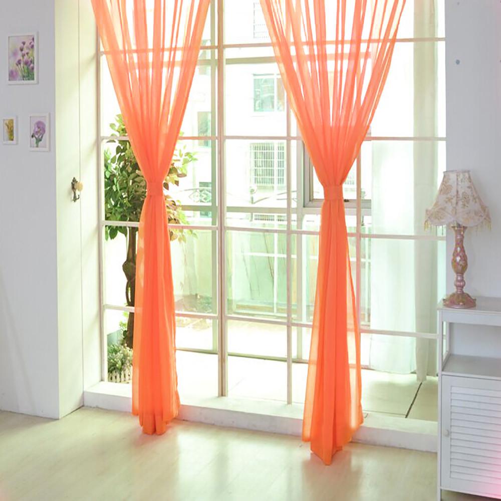 1 Pezzo Tasca per Asta Tenda Arcobaleno Tenda in Garza Monocolore per Soggiorno Voile Trasparente Decorazione Matrimonio Tulle per Finestra Camera da Letto Moderna