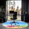 Pinkfong Wonderstar Bedruckter Runder Teppich Teppich Stuhlteppich Bereichsteppich Eingang Fußmatten, für Bürostuhl Wohnzimmer Schlafzimmer Küche.