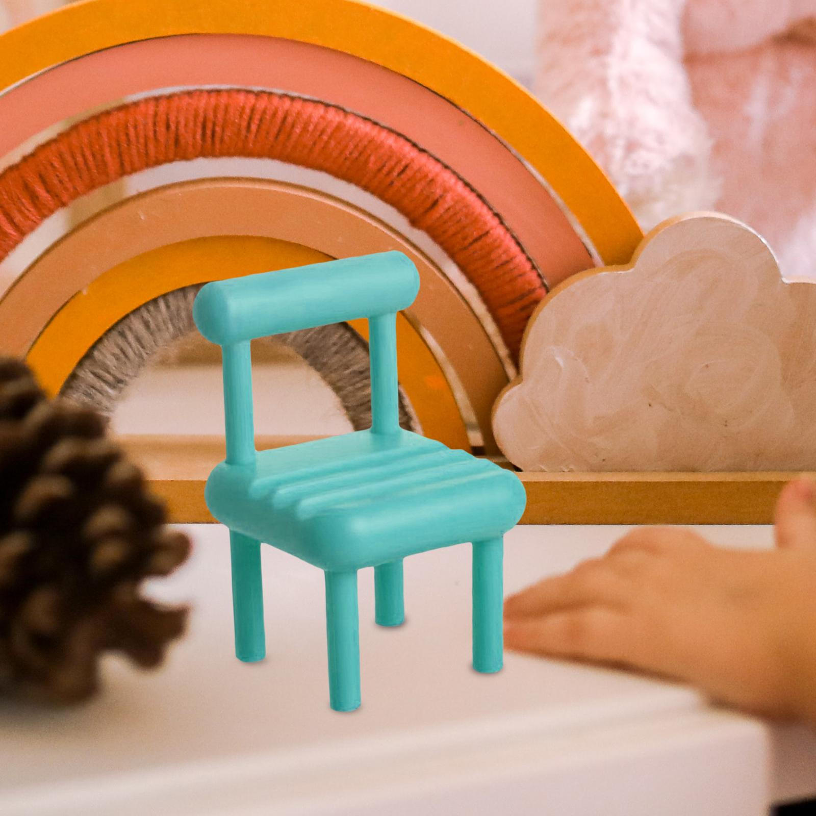 Simulation Back Chair Bedroom Furniture Miniature for 1:12 Scale Dollhouse Accessories Decoration