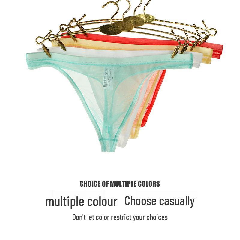 Youye Men's Mesh Transparent Thong - Ultra-Thin, Nude Feel, Breathable and Trendy Summer Briefs