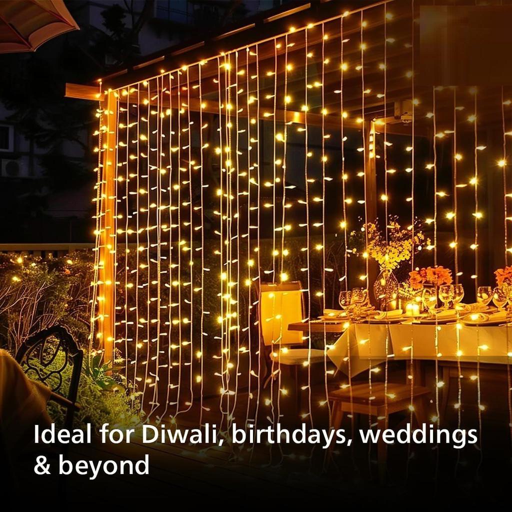 Starlit 12 Meter 72 LED-slinga för dekoration | Festival LED-slinga för hemmet | Varmvit, Förpackning med 1