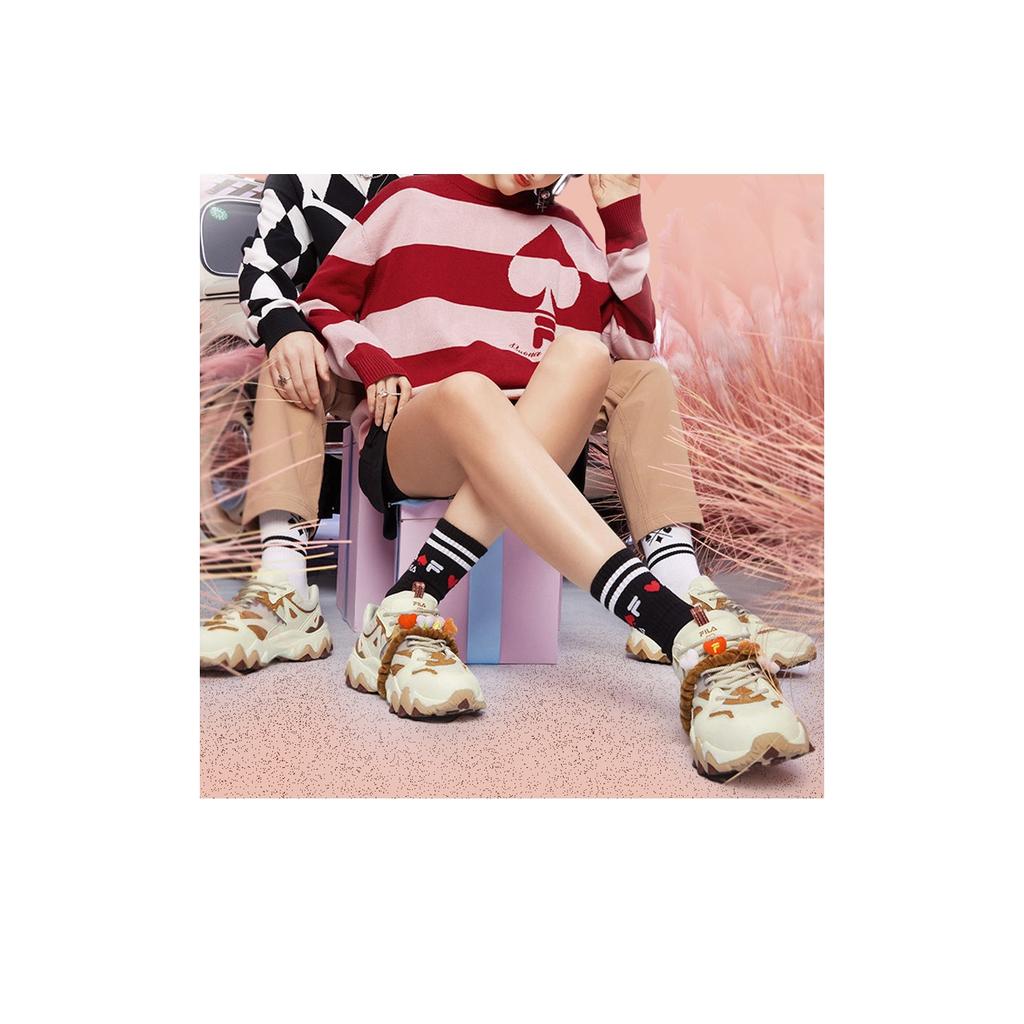 New FILA Oakmont 2 Tiramisu Slip-Resistant Abrasion-Resistant Lightweight Low-Top Chunky Sneakers Men's Cloud Brown F12M212141FCR