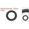 uxcell Pěnový okraj, vnější průměr 115 mm, černý, pěnový kroužek P2 pro opravu reproduktorů, DIY, balení po 2 kusech