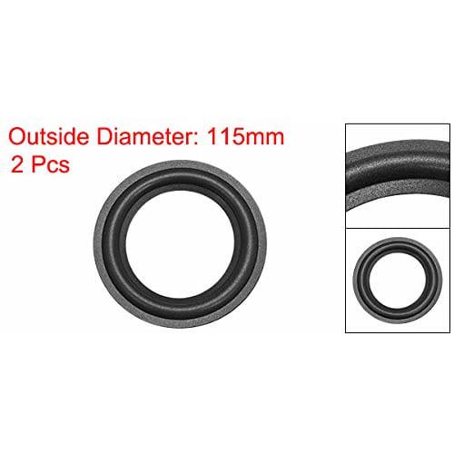 uxcell Pěnový okraj, vnější průměr 115 mm, černý, pěnový kroužek P2 pro opravu reproduktorů, DIY, balení po 2 kusech