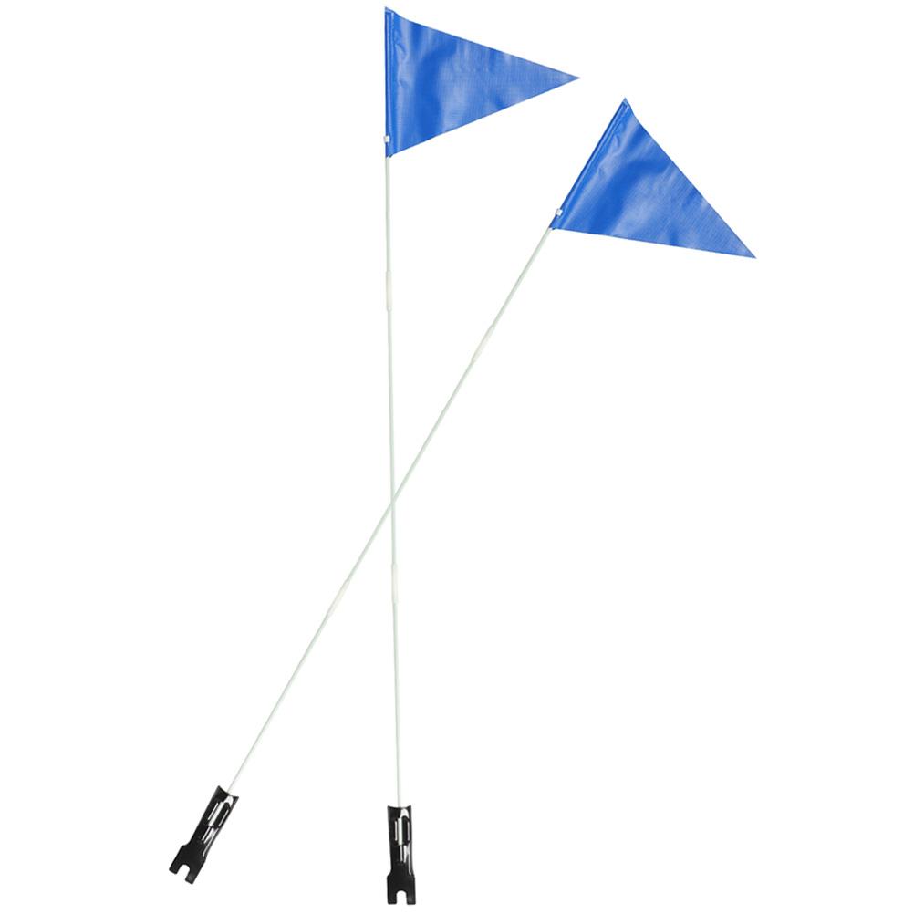 

2 Blue Bike Flag Kit Adjustable Bracket For Axles Luggage Racks Trailers Scooters Karts Reflective Safety Flags Bike Stem Bike 1X27.5X200CM синий