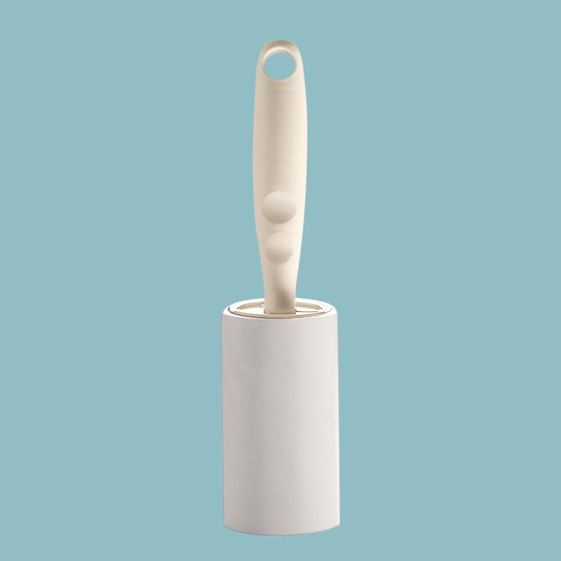 Sticky Lint Roller Brush with Tear-Off Sheets: Removes Hair from Sweaters and Clothes, Includes Replacement Roll.