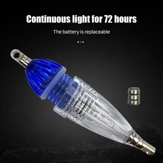 Underwater Fishing Lamp Waterproof Colorful LED Fish Luring Light Submersible Deep Drop Fish Attraction Gathering Lamp Fishing Accessories