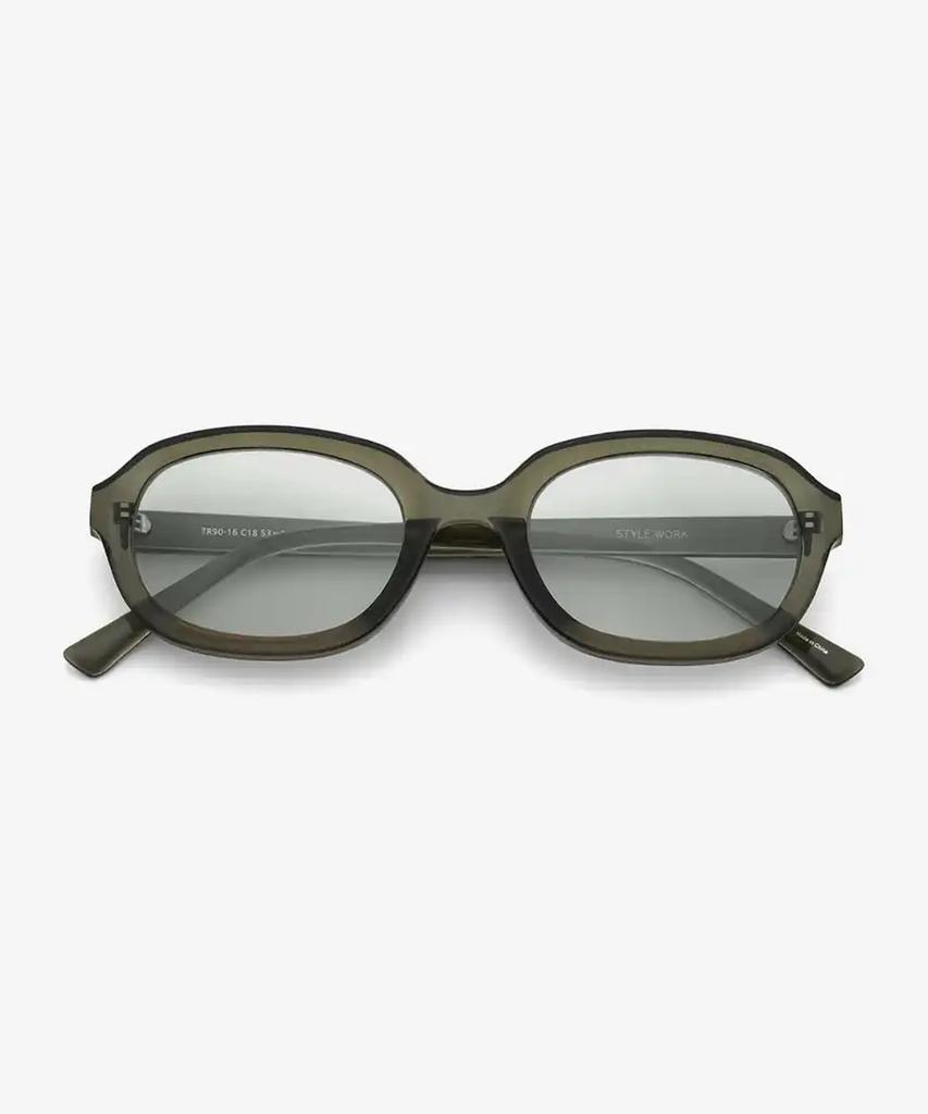 Seutailwokeu Gray Tinted Oval Style Work Tr90-16 C18_Gray Style Work Sunglasses