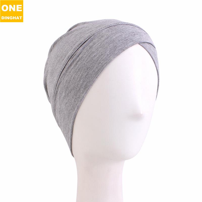 

Популярная в Европе и США однотонная мусульманская шляпа с крестом, модальная хлопковая эластичная национальная шапка с лысым узором Jdt-50A average size серый