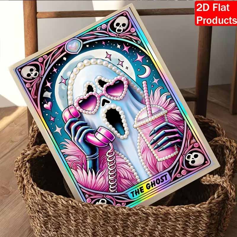DIY Ghost Call Pearl Diamond Art Kits Without Frame 30x40cm Gem Art Diamond Painting Kits for Adults/Beginners Gift Idea Home Wall Decor