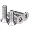 201 rostfritt stål stöldskydd invändiga plommon försänkta skruvar med platt huvud M2/M3/M4