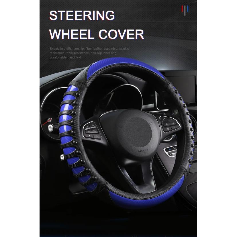 SEAMETAL Sport Steering Wheel Cover 38CM Anti Skid Steer Protector Universal Steer Wheel Cover with Massage Texture Sweatproof