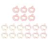 100pcs Fruit Paper Clips Cute Bookmark Pare Clips Portable Funny Small Paper Clips with Transparent 