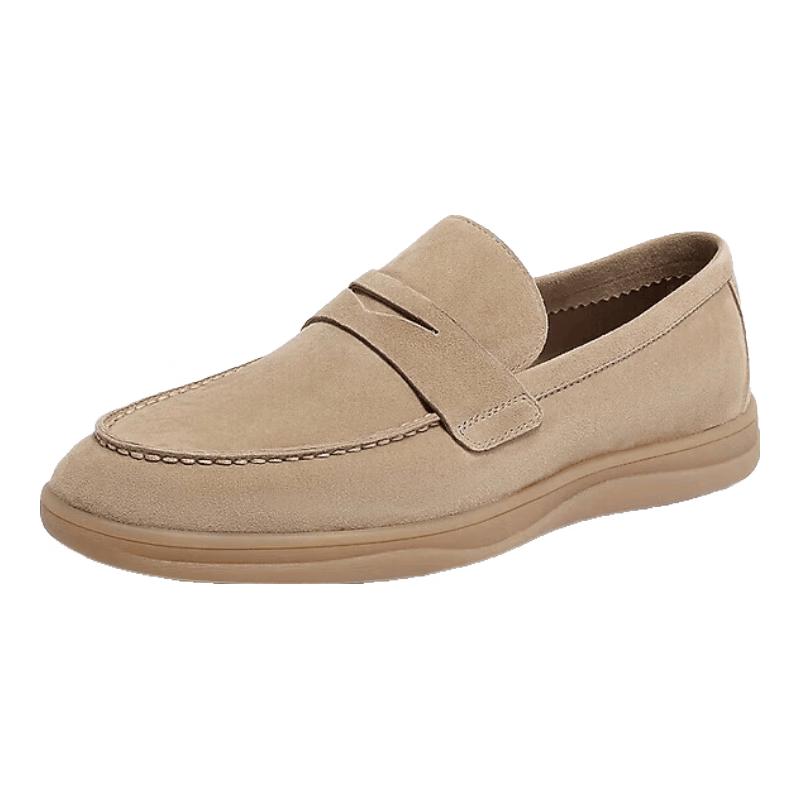 Senda Men s Casual Slip-on Sheepskin Loafers 41