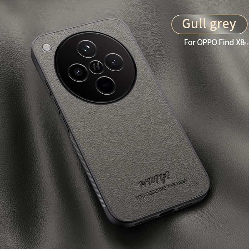 

Leather Case for Oppo Find X8s+ Plus 5G Car Magnetic Holder Wireless Charging Silicone Hard Phone Cover OppoFindX8s+Plus PLB110 Oppo Find X8s Plus серый