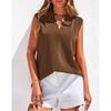 Summer New V-neck Casual Shirt Women's Vest Sleeveless Shirt
