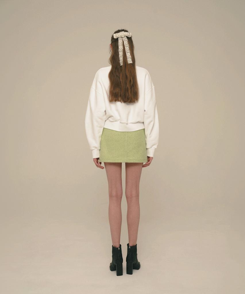 Aiseugadeuneiogongpal Herringbone Wool Blended Mini Skirt