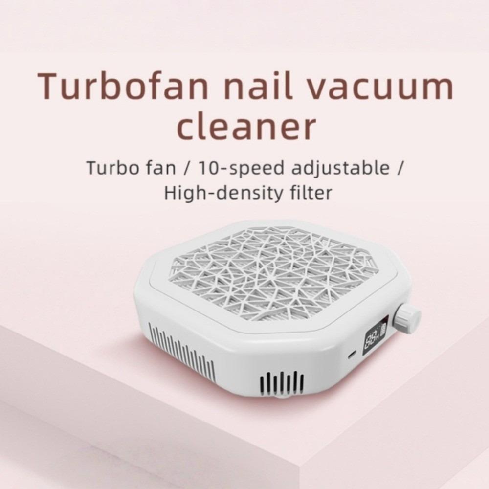 Reusable Filter Nail Dust Collector Strong Suction Cordless Portable Dust Suction Nail Salon
