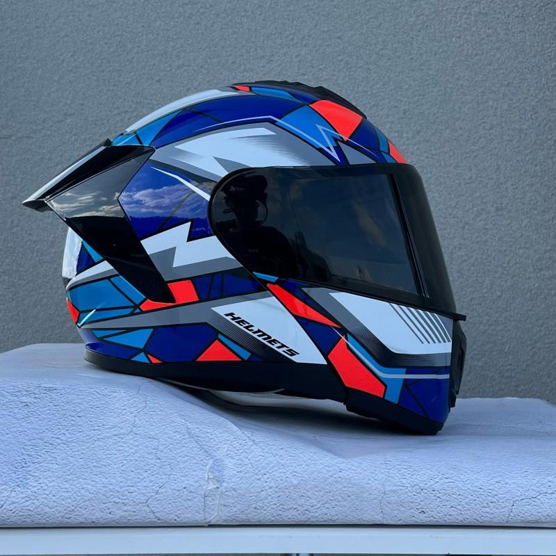 Flip-Up Motorcycle Helmet With Dual Visors ABS Full Face Men Women Scooter Riders