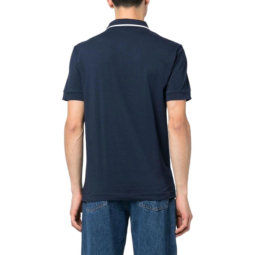 Emporio Armani EA7 Series Letter Logo Printed Pullover Short Sleeve Polo Shirt Men Polo Shirts Navy-Blue 3RPF20-PJ03Z-1554