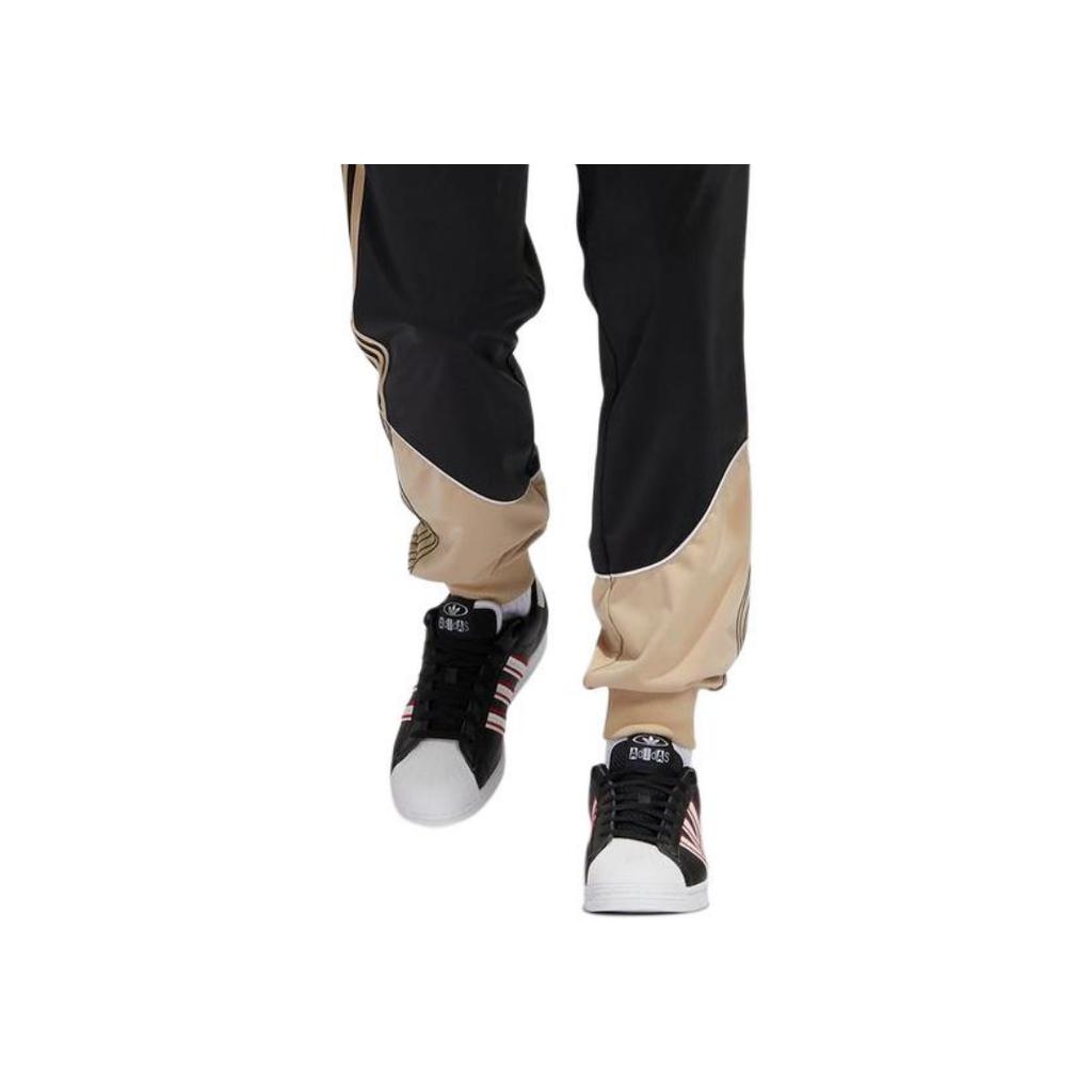 Adidas Color Block Printed Logo Sports Casual Pants Men Bottoms Black HL3004