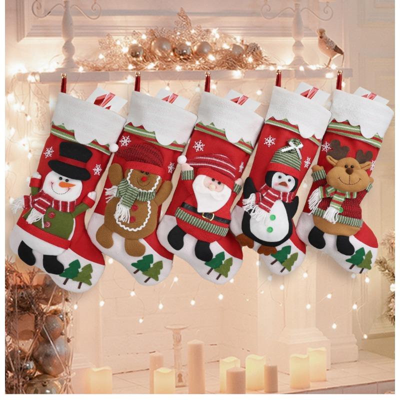 Christmas decorations, creative cartoon-shaped gift socks, for home Christmas scene decoration
