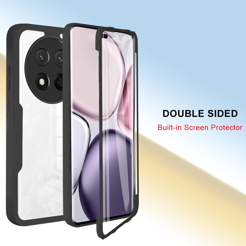 Phone Case For Honor X9c 5G / X60 Pro 5G Acrylic + TPU Clear Phone Cover with PET Screen Film