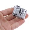 60X Mini Magnifier Microscope With Led Light Jewelry Jeweler Currency Dectector