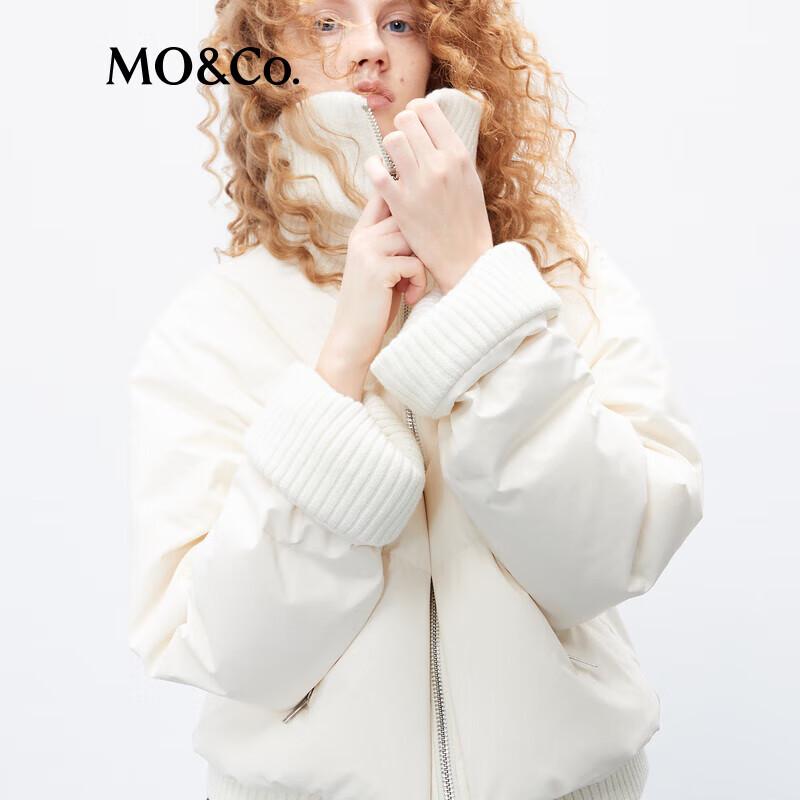 MO&Co. Women's Big Lapel 90% Duck Down Short Jacket