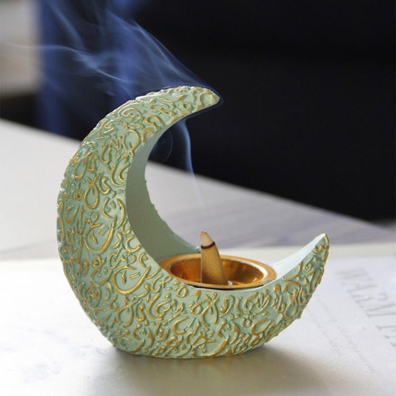 Moon Resin Incenses Burners Aromatherapies Incenses Burners for Creating Calming Environment in Homes Workspaces