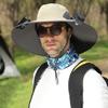 Solar Fan Hat Sun Hat with 2 Solar Fan Outdoor Fishing Hat Wide Brim Bucket Hat for Men Outdoor Camping Fishing Hiking