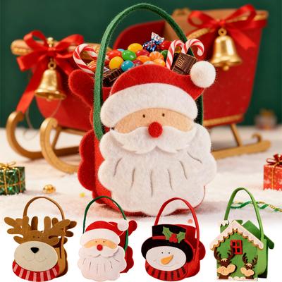 Weihnachtsgeschenktüten Filz Nikolaus Sack Beutel Für Weihnachtsbaumschmuck Süßigkeiten Geschenke Halter Strumpffüller Partyzubehör