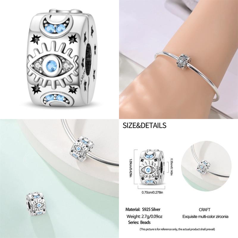 Genuine Copper Clasp Closure Cz Pave Clip Charms Daisy Bead Stopper Safety Chain Accessory Fit 3Mm Bangle Bracelet Fine Jewelry Clip